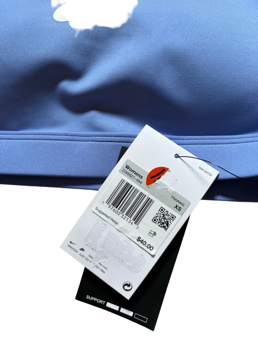 Nike Swoosh Medium Support Padded Sports Bra Royal Pulse Blue Lilac XS NWT - Picture 3 of 4